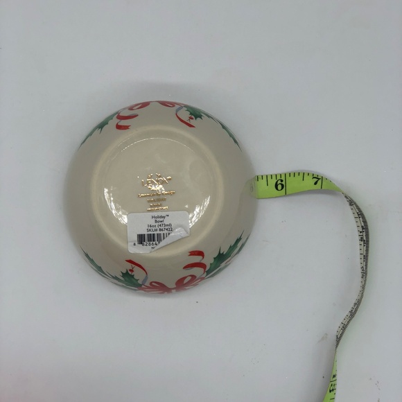 Lenox Holiday Bowl 16oz Holly & Ribbon Design New in Box Christmas Tableware - Picture 5 of 5